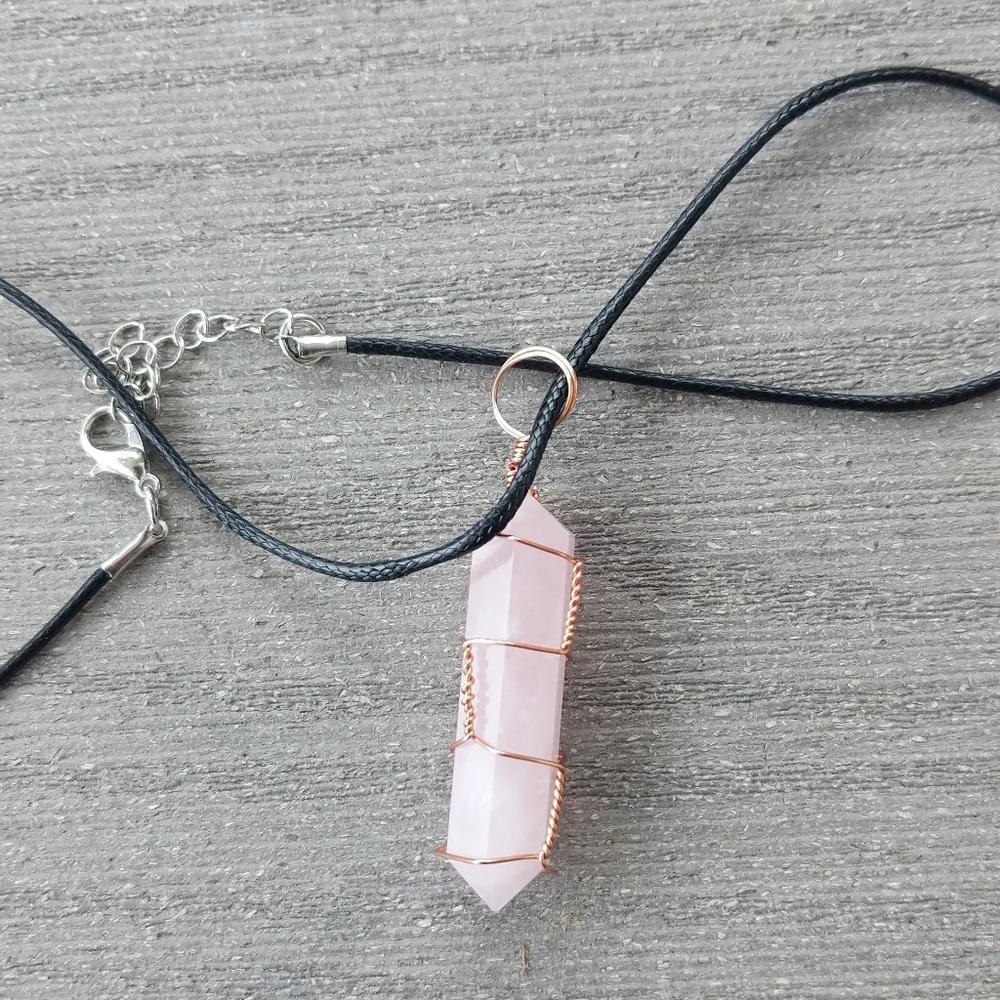 Rose quartz necklace